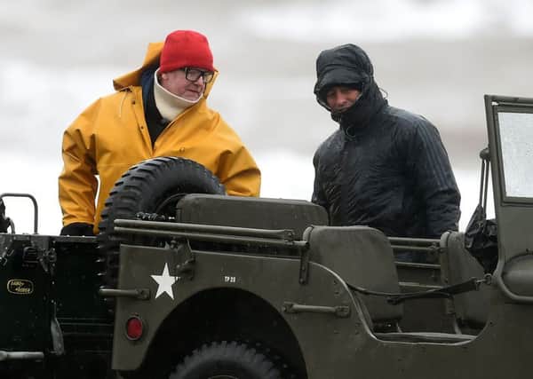 Top Gear presenters Chris Evans (left) and Matt LeBlanc filming time trials for the new series along the Lower Walk (Promenade) in Blackpool. PRESS ASSOCIATION Photo. Picture date: Saturday February 20, 2016. Photo credit should read: Joe Giddens/PA Wire