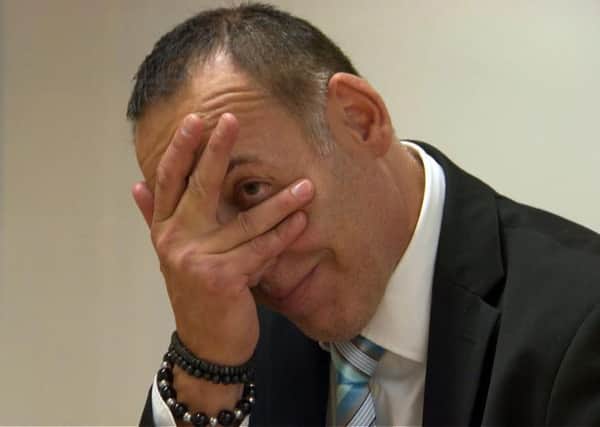 Vito Cinardi  reacts to how he did in a task in the new BBC series Who's the Boss?