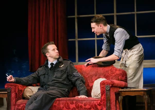 Jamie Hogarth as Dusty and Charlie G Hawkins as Percy in Flare Path
