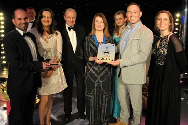 The Amaro restaurant team picks up its award at the Blackpool Civic Trust awards ceremony