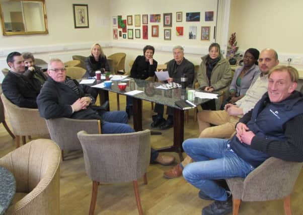 Melanie Jackson and Jayne Callaghan from The Attik with fellow traders and interested parties at the first meeitng of the St Annes Vintage Fair steering group