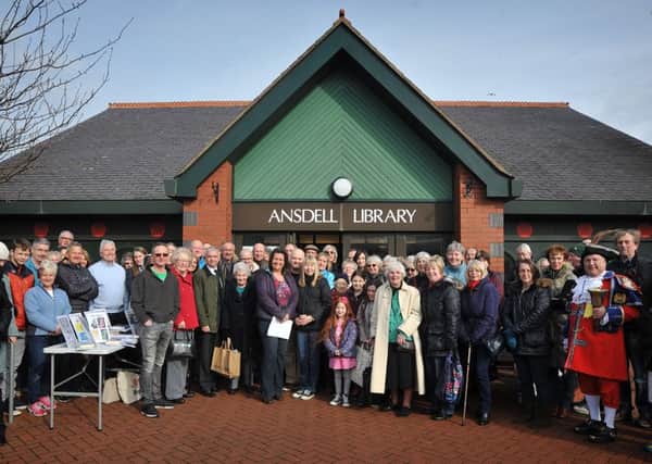 The Friends of Ansdell Library held a read-in outside the building as part of their campaign to prevent the library's closure.
Protestors outside the library.  PIC BY ROB LOCK