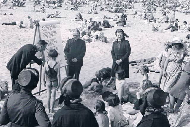 Blackpool Salvation Army on beach