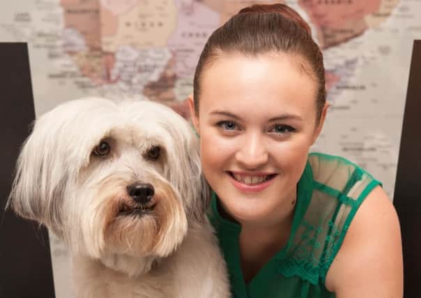 Pudsey the dog and owner Ashleigh Butler