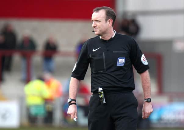 Referee Carl Boyeson during Fleetwod Town's game against Sheffield United Photographer Rich Linley/CameraSportFootball