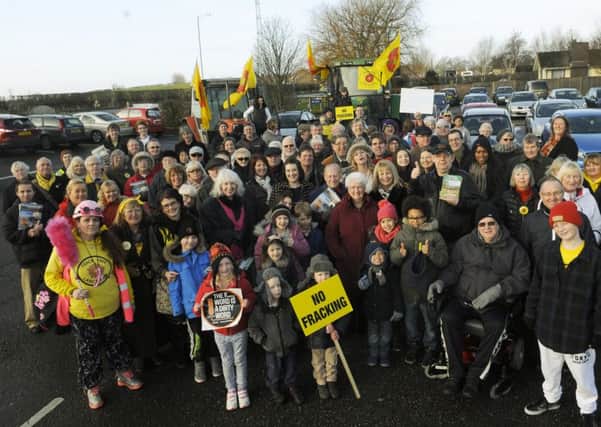 Residents of Little Plumpton and the surrounding areas protest against proposed fracking nearby
