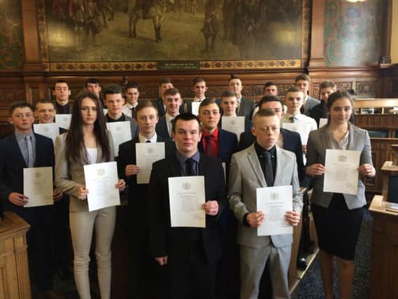 Army apprentices made their Oath of Allegiance to the Queen at Blackpool town hall
