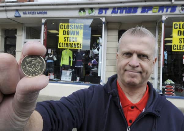 Andy Cunningham is selling his St Annes Sports shop for Â£1