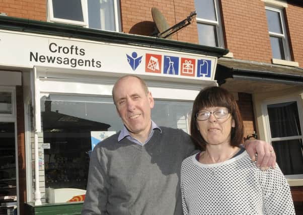 Tony and Elaine Croft of Crofts Newsagents