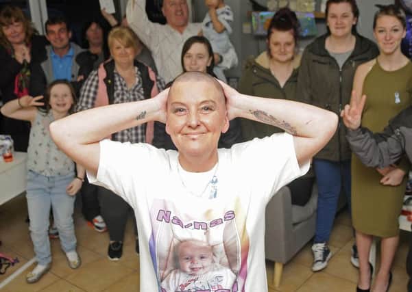 Donna Grisenthwaite gets her head shaved for charity