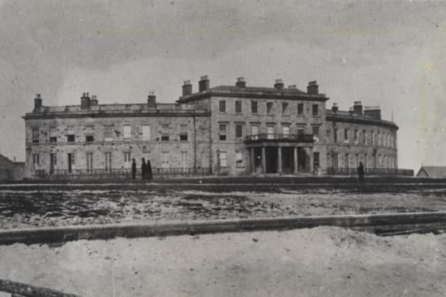 The North Euston Hotel as an army officers mess in 1861. Reproduced by courtesy of the National Army Museum