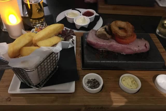 Wild Boar steak - Stone Grill Blackpool