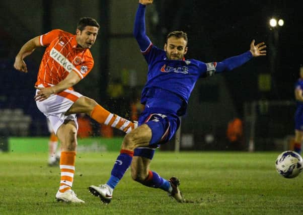 David Norris in action against Oldham on Tuesday night