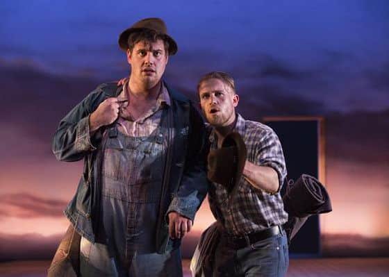 Kristian Phillips (Lennie) and William Rodell (George) in Of Mice And Men