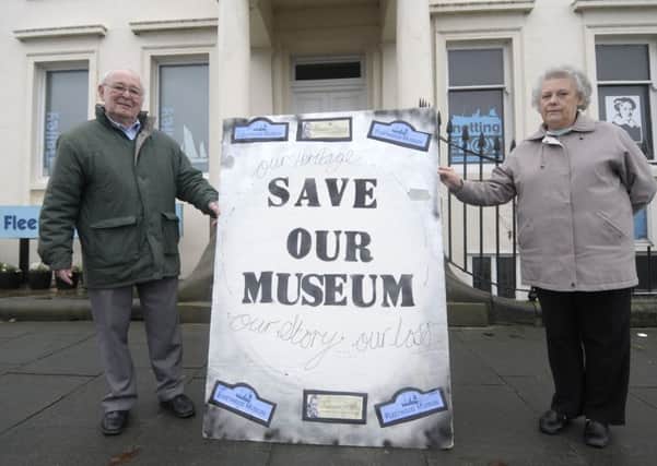 Trustees and volunteers from the Fleetwood Museum are battling to keep it safe from closure.  Pictured are Keith and Sue Porter from the Fleetwood Museum Trust.