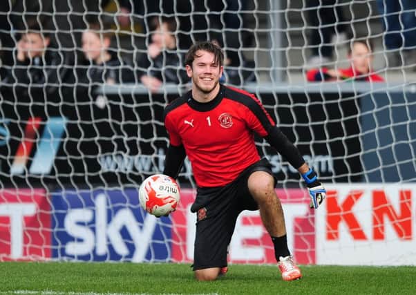 Fleetwood Town's Chris Maxwell during the pre-match warm-up at Burton Albion
