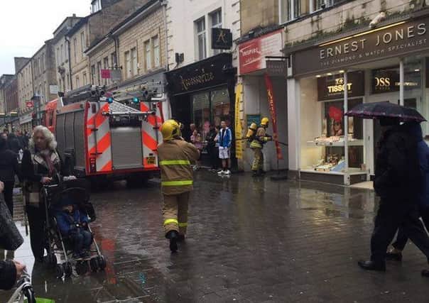 Fire crews tackle the blaze on Penny Street in Lancaster on Thursday morning. Photo by Adam Greenwood.