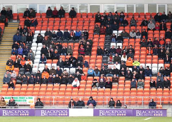 Blackpool's home end during their recent game against Bradford