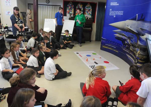 St. John's Primary in Poulton hosted a 'Robot Wars' style technology afternoon, which was organised by BAe Systems.
Ready for the finals.