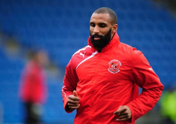 Fleetwood Town's Nathan Pond during the pre-match warm-up  at Chesterfield Photographer Chris Vaughan/CameraSport