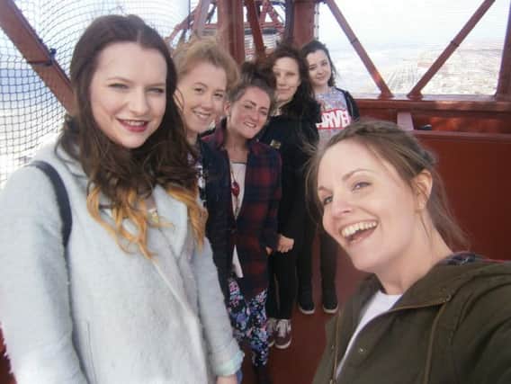 Young carers at the top of Blackpool Tower