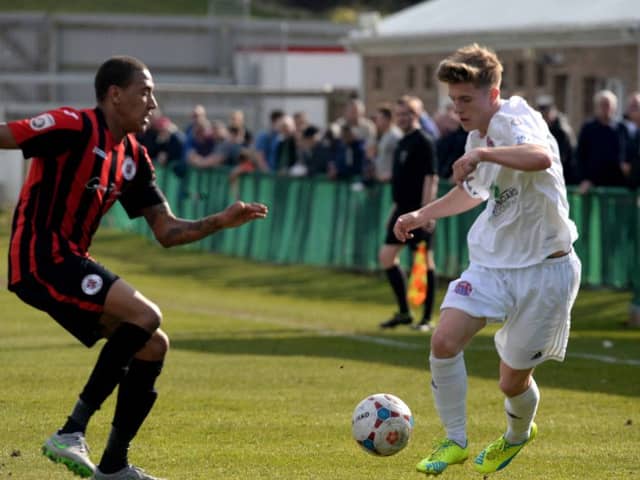 James Hardy on the ball at Brackley Picture: STEVE MCLELLAN