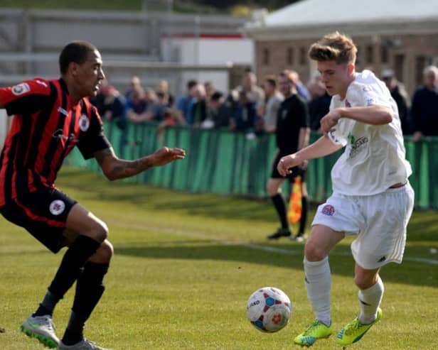James Hardy on the ball at Brackley Picture: STEVE MCLELLAN