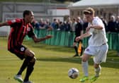 James Hardy on the ball at Brackley Picture: STEVE MCLELLAN