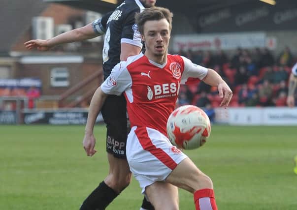 Fleetwood Town's Stefan Scougall in action. Photographer Dave Howarth/CameraSport.