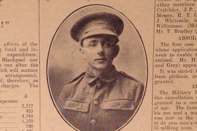 Private Robert Gillett from St Annes, who died at Mesopotamia on April 9, 1916