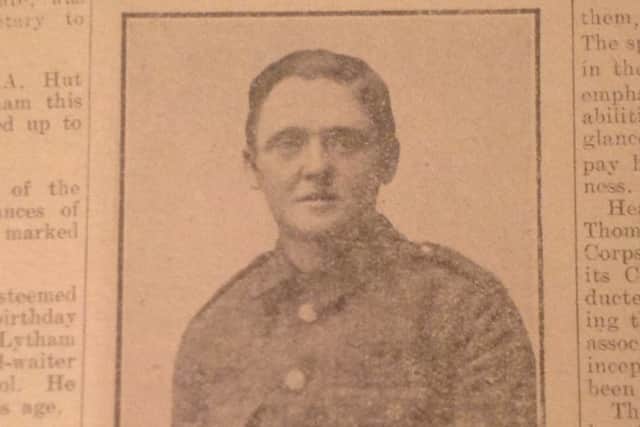 Private William Pearson from St Annes, who died at Mesopotamia on April 9, 1916