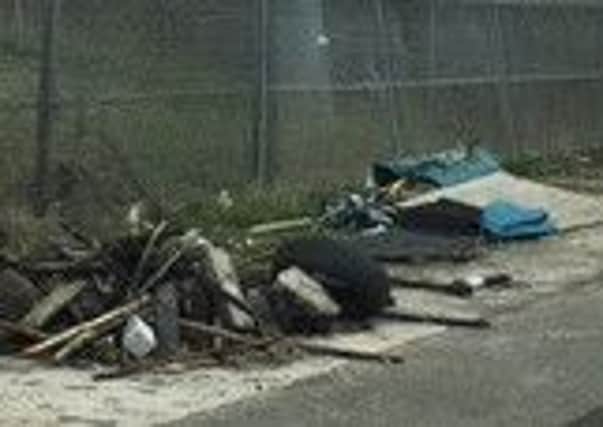 Fly-tipping on Jameson Road, Fleetwood.