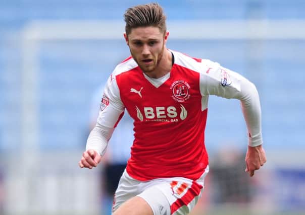 Wes Burns in action for Fleetwood Town