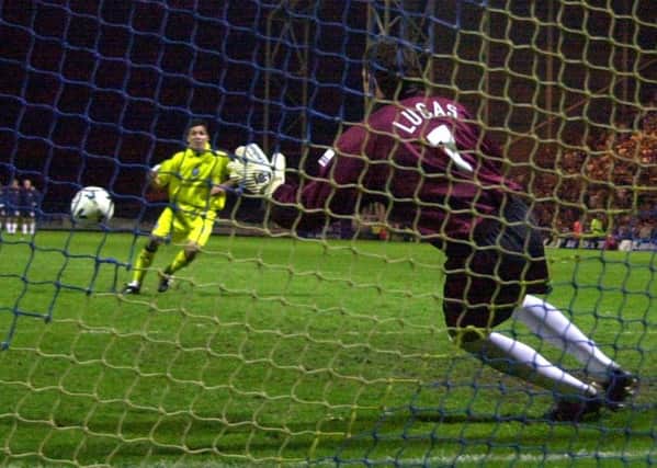 David Lucas saves from Marcelo in the penalty shoot-out against Birmingham in 2001