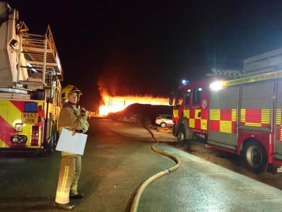 A total of eight fire engines and three specialist vehicles were called to the scene earlier this evening
