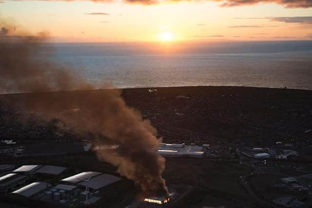 The thick plume of black smoke could be seen for miles (Pic: NPAS)