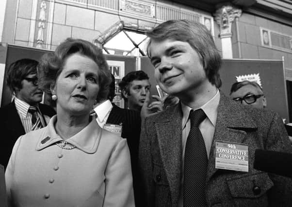 Margaret Thatcher and a young William Hague in 1977