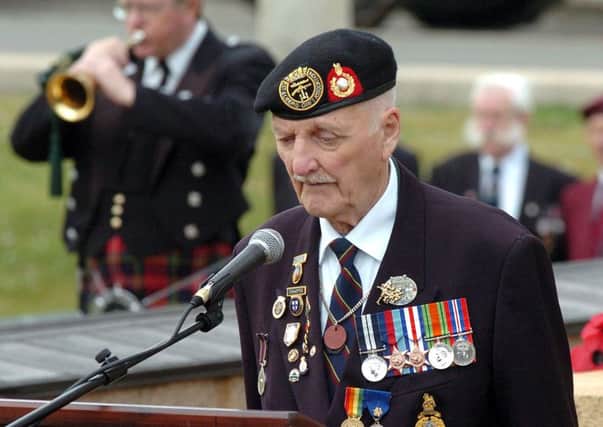Jim Baker at a Veterans Day Service at Blackpool Cenotaph