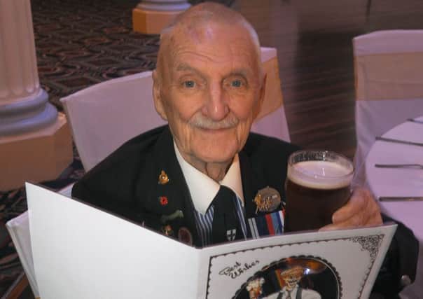 D-Day veteran Jim Baker celebrating his 90th birthday at the Norbreck Castle Hotel