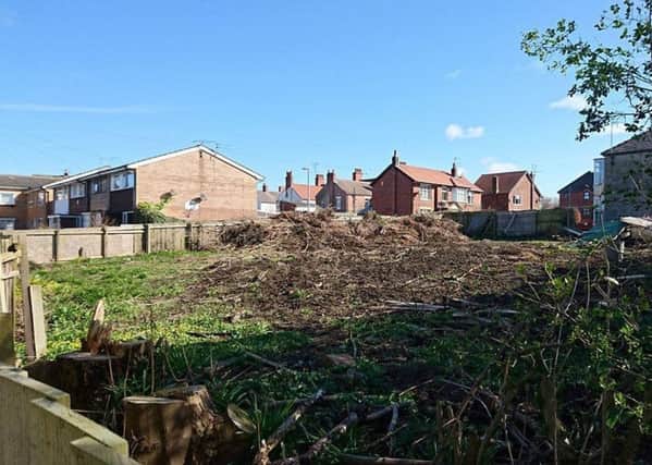 Land cleared between Bispham Road and Bromley Close, near Layton train station