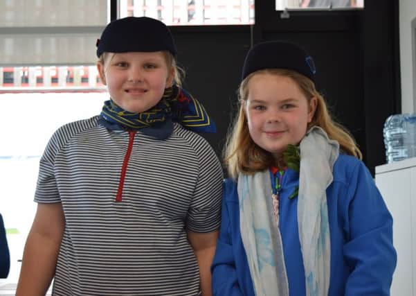 Fleetwood Guides Rachael Holding (left) and Isabella Swain during an event to celebrate 100 years of Guiding.
