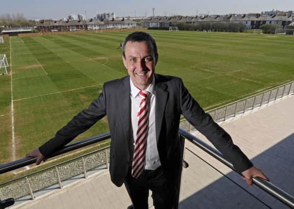 Fleetwood chairman Andy Pilley at Poolfoot Farm.