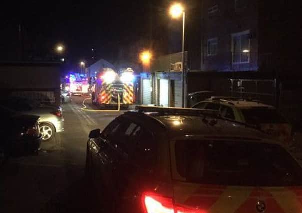 A child was taken to hospital after the fire, in Albert Road, this morning (Pic: @SM_CAHQ)