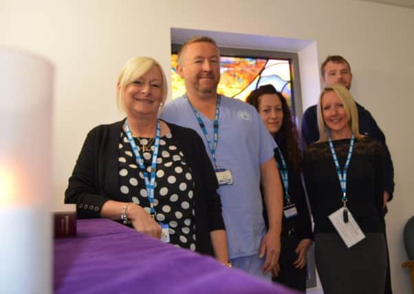 Bereavement team, at Blackpool Teaching Hospitals
From left: Debbie Brearton, Martin Brearton, Kate Holmes, Carla McCaffrey, William Jolly