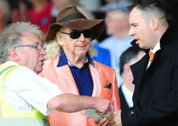 Blackpool owner Owen Oyston was the only member of Blackpool's board to attend yesterday's relegation clash at Peterborough
