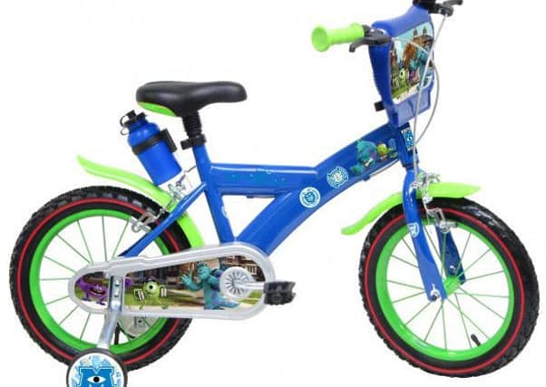 A Monsters Inc bike, similar to the one stolen in Market Street