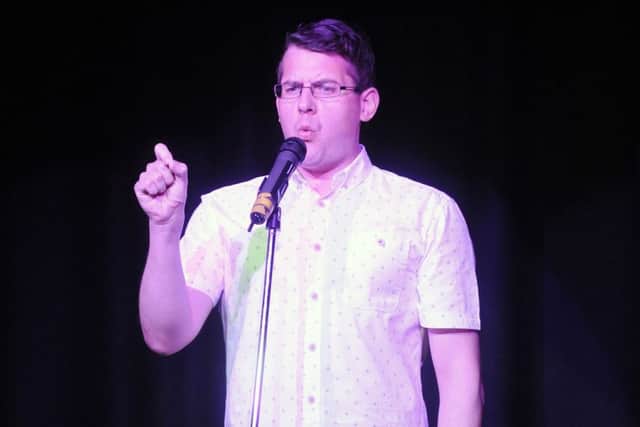 Stand-up comedian Ben Lawes, who travelled from Bolton to perform