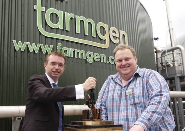 Fyllde MP Mark Menzies and Simon Rigby at the opening of Farmgen at Carr Farm in 2011