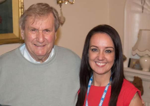 Retired RAF corporal Colin Davenport, 81, who is benefitting from the new Extensive Care Service, with wellbeing support worker Rachel Howarth