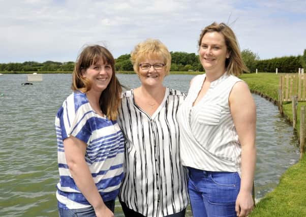 from left, Catherine Miller, Kath Miller and Alison Fairbairn are doing the Great North Swim